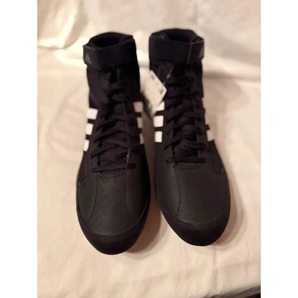Adidas Wrestling Shoes Black White Stripes Men's‎ Size 15